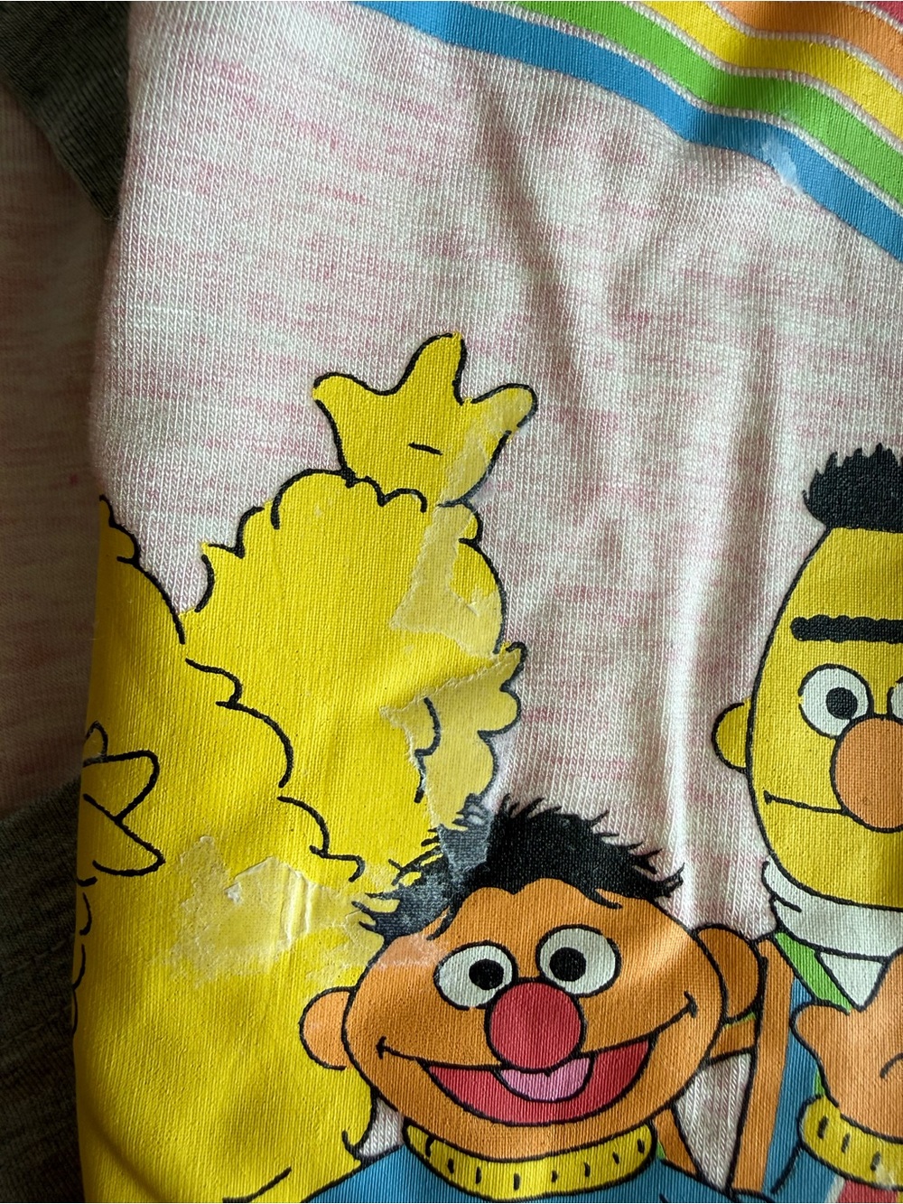 Little Sleepies Pink and Gray Sesame Street Rainbow Pajama Set - Picture 4 of 4